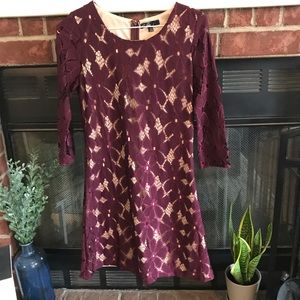 C Luce Burgundy Dress. Size small.